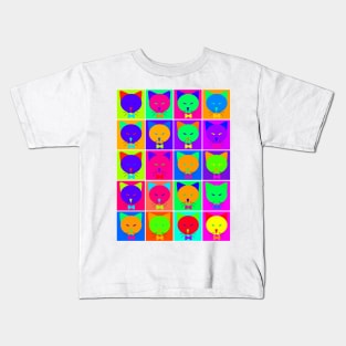 Pop Art Cartoon Cats Kids T-Shirt